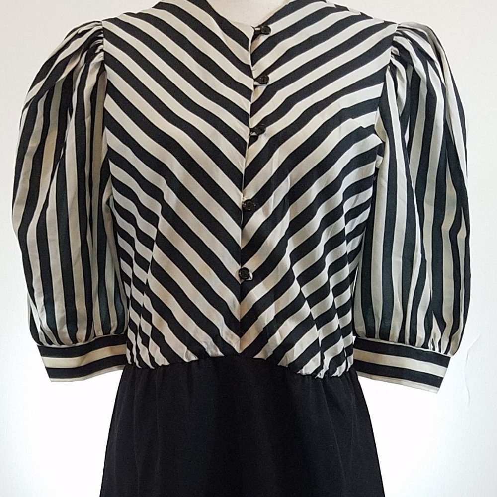 VINTAGE 70's Striped Amy Deb Career Dress size 14